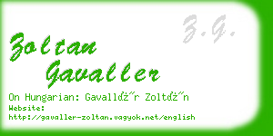 zoltan gavaller business card